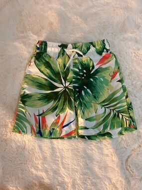 PLACE Tropical Print Swim Trunks